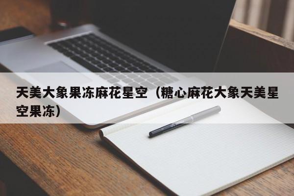 天美大象果冻麻花星空（糖心麻花大象天美星空果冻）
